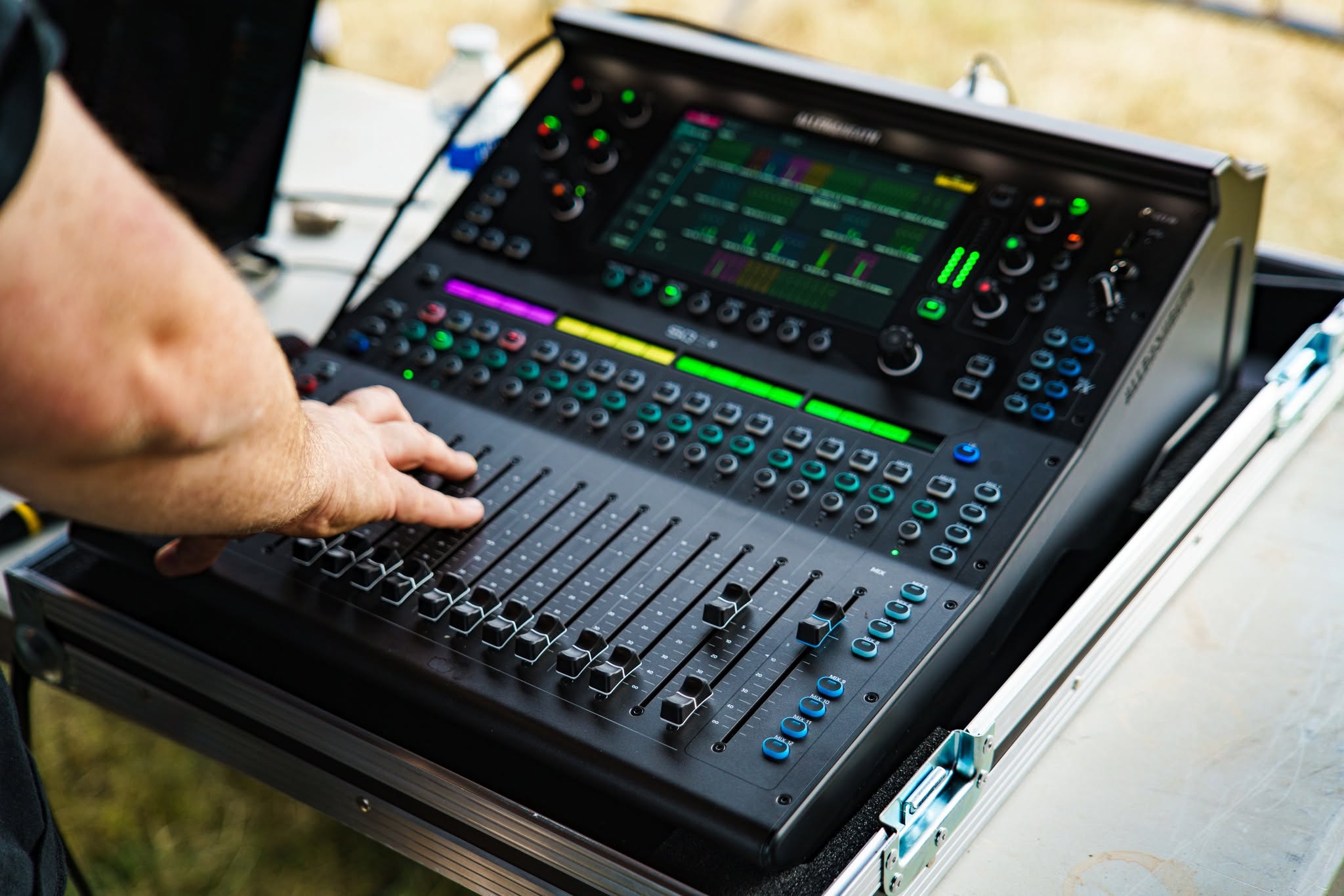 Allen & Heath mixing desk in use at an event